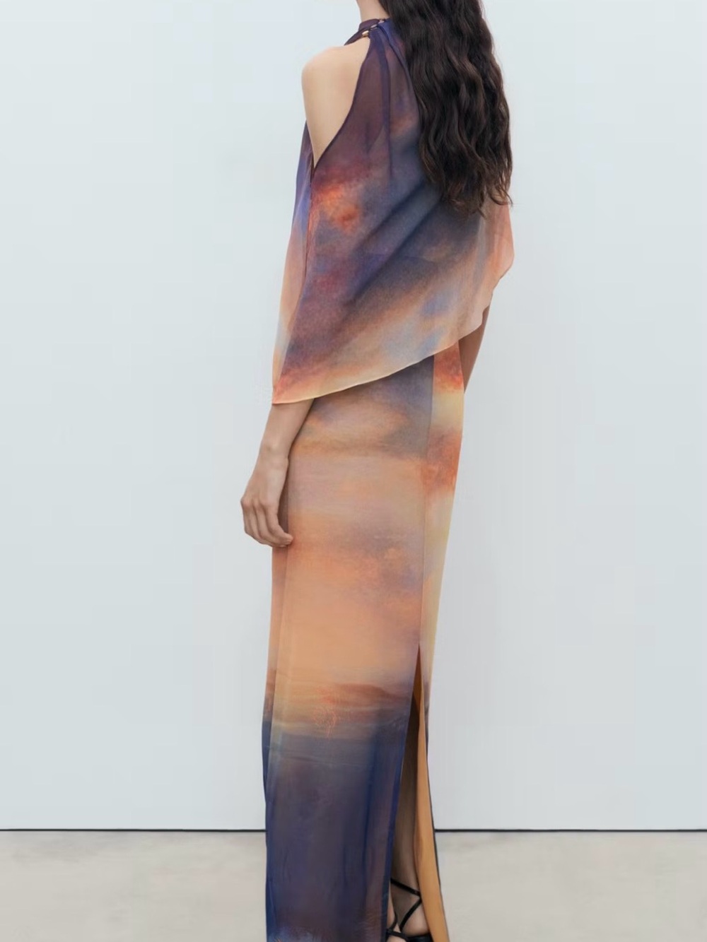 🥭 Mango 🌅 Ombre Maxi Dress in Orange and Blue - Picture 5 of 15